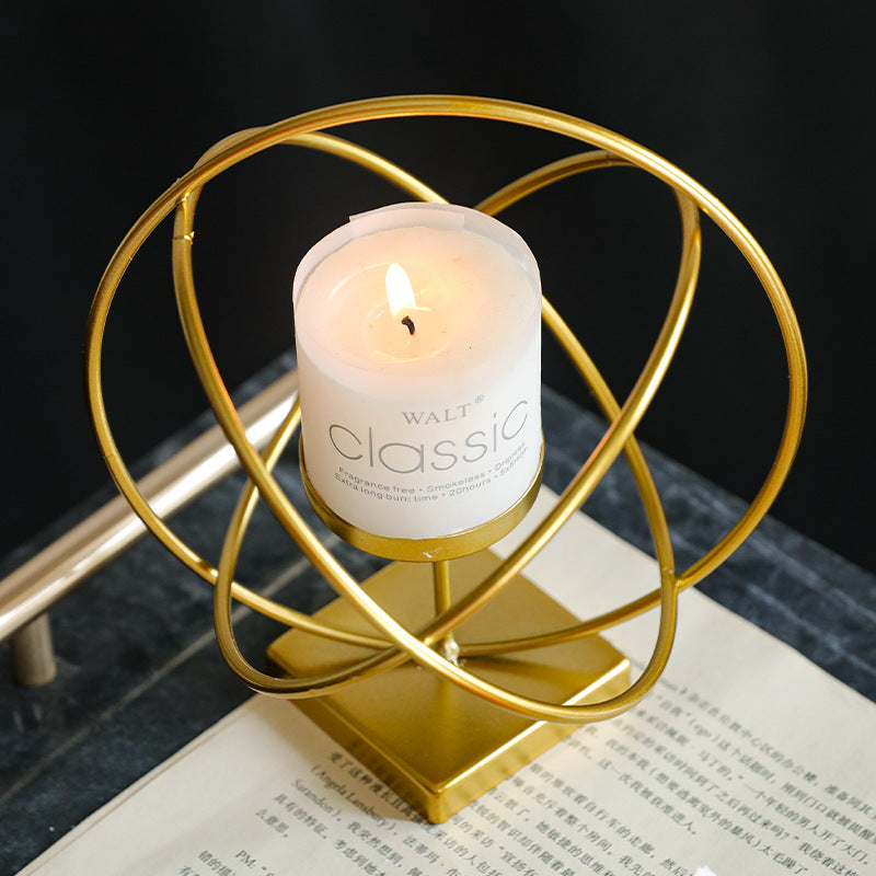 Nordic Light Luxury Golden Candlestick Ornaments