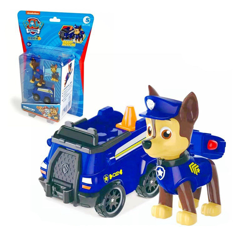 Wangwang Team's Dagong Toy Overlooking Tower Scene Backwheel Car Children's Brainstorming Assembled Building Block Patrol Car - Ectron Online