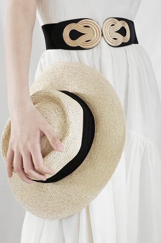 Twisted Alloy Buckle Wide Belt Belt | Ectron Online