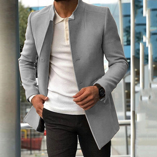 Men's Slim-Fit Business Coat - Single-Breasted Jacket Men's Slim Coat Fashion Single-breasted | Ectron Online