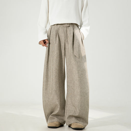 Three-dimensional Pleated Draping Machete Suit Pants