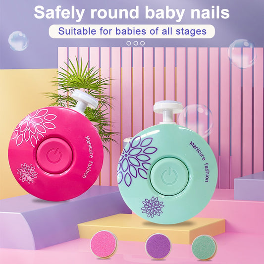ELERA New Baby Electric Nail Trimmer Kid Nail Polisher Tool Baby Care Kit Manicure Set Easy To Trim Nail Clippers For Newborn - Ectron Online
