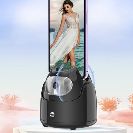 An intelligent AI face recognition camera head with 360-degree rotating capabilities, displayed against a white background.