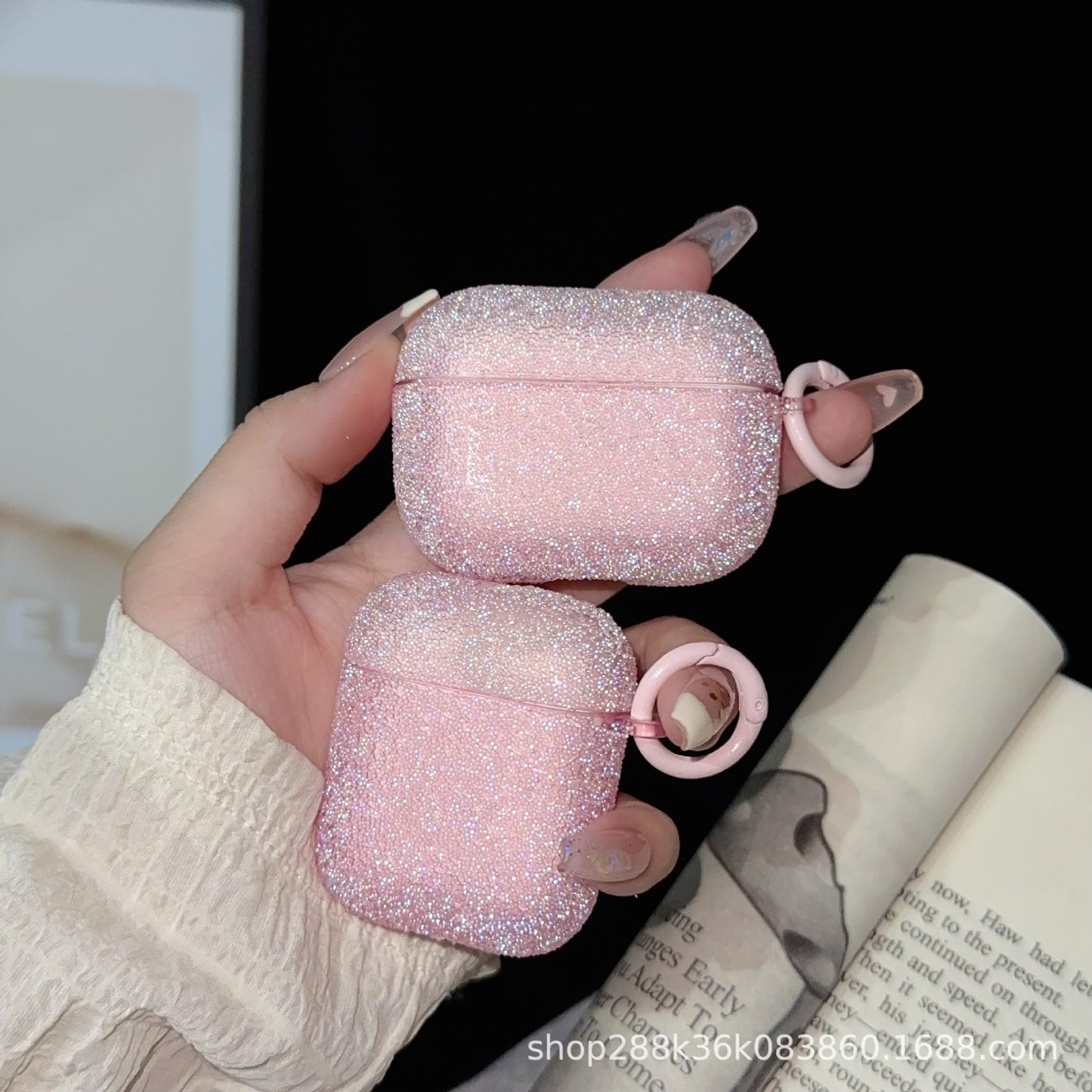 Fine Rhinestone Crystal Particle Bluetooth Headset Protective Cover Earphone Case - Ectron Online