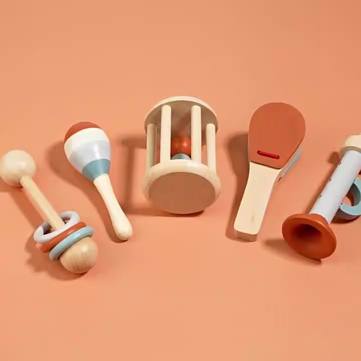 5-Piece Baby Musical Instruments Montessori Musical Sensory Toys for Toddlers - Ectron Online