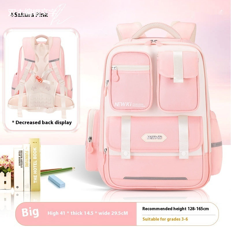 Children's Spine Protection Good-looking Multi-compartment Burden Reduction Schoolbag