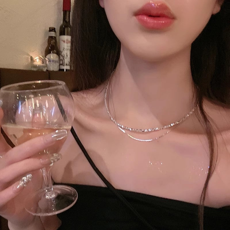 Butterfly Pearl Necklace Female Clavicle Chain Accessories