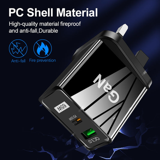 GaN Gallium Nitride Charger 65W Charging Head TYPE-C - Ectron Online