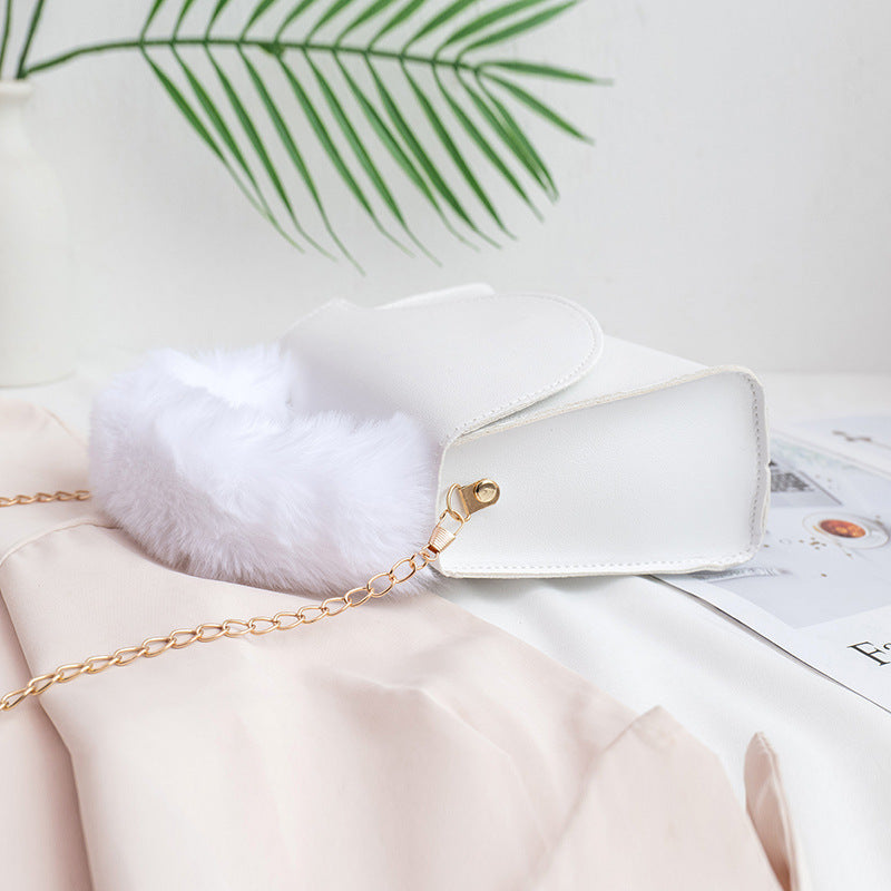 Plain Mao Wrist Chain Mobile Phone Bag