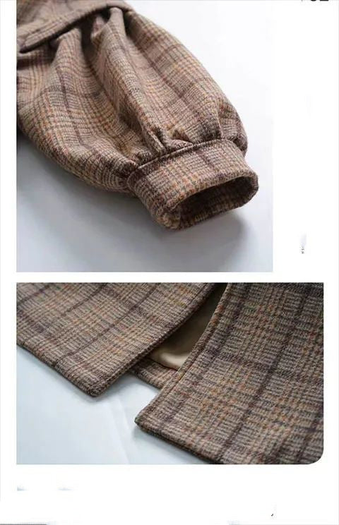 Girls' Woolen Coats For Big Children's Woolen