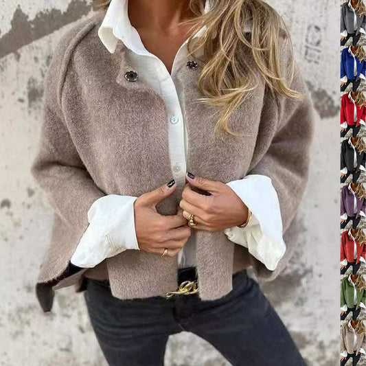 Women's Autumn & Winter Cashmere Cardigan Women's Batwing Sleeve Cardigan Autumn A | Ectron Online