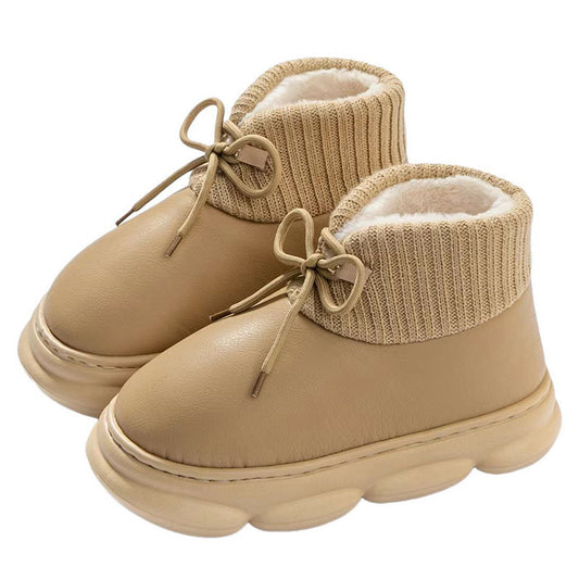 Waterproof High-top Cotton Slippers Women's Winter