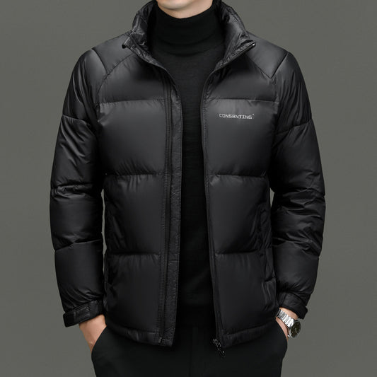 Men's Super Thick Stand Collar Coat - High-End Winter Outerwear Men's High-end Stand Collar Coat Super T | Ectron Online