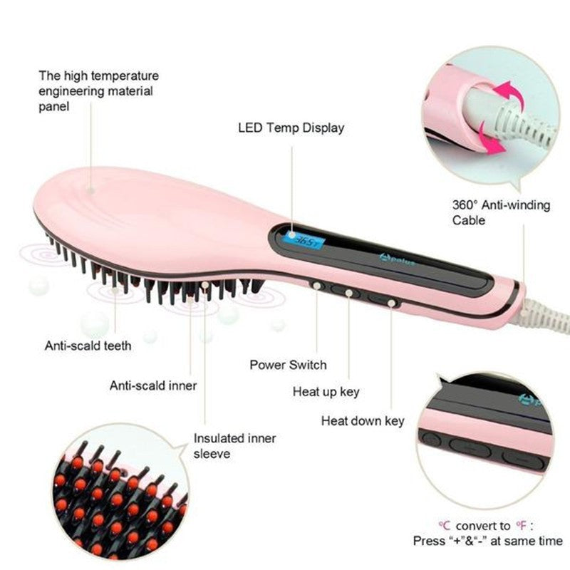 Paddle Brush Hair Straightener - Ectron Online