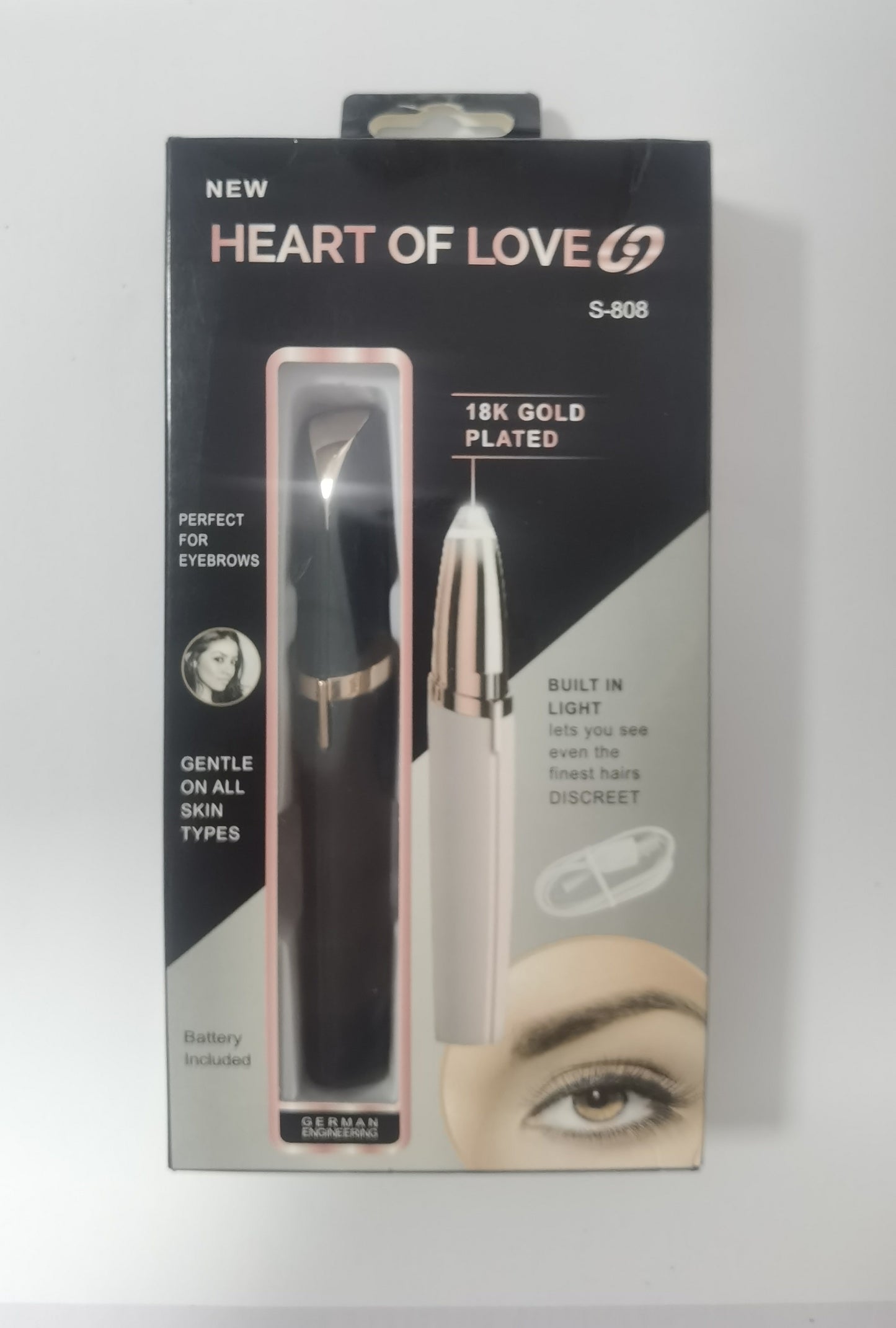 Mini Electric Eyebrow Trimmer Lipstick Brows Pen Hair Remover Painless Razor Epilator with LED Light - Ectron Online