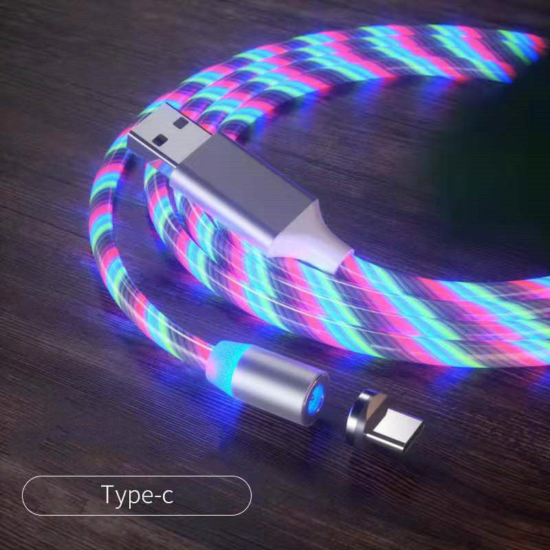 Magnetic Charging Cable Streamer Fast Charging Cable Lighting Micro USB Cable LED Magnet Charger Type-C Cable - Ectron Online