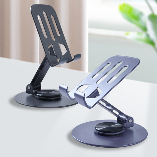 Alloy 360 degree rotating desktop phone holder for live streaming, portable folding lazy tablet phone holder - Ectron Online
