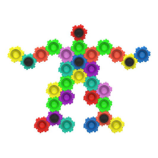 Rat Pioneer Finger Gyro Unlimited Splicing Building Blocks Bubble Music Finger Gyro Decompression Toy - Ectron Online