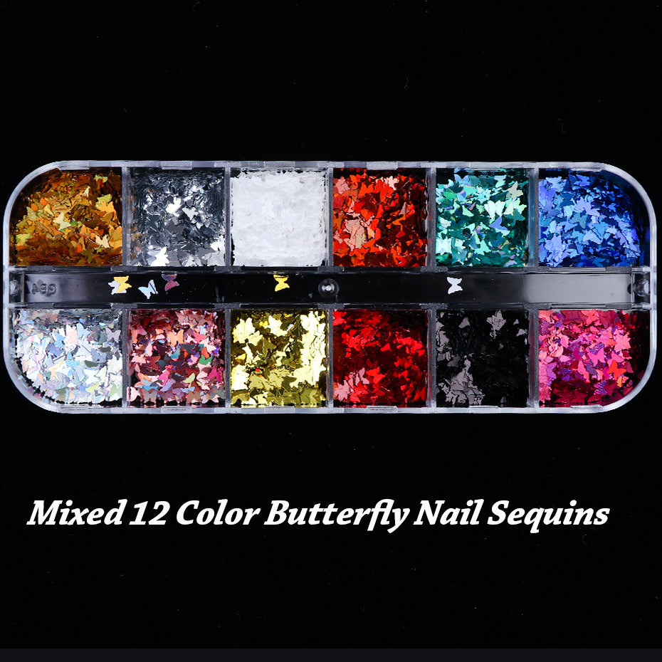 Symphony butterfly sequin nail decoration - Ectron Online
