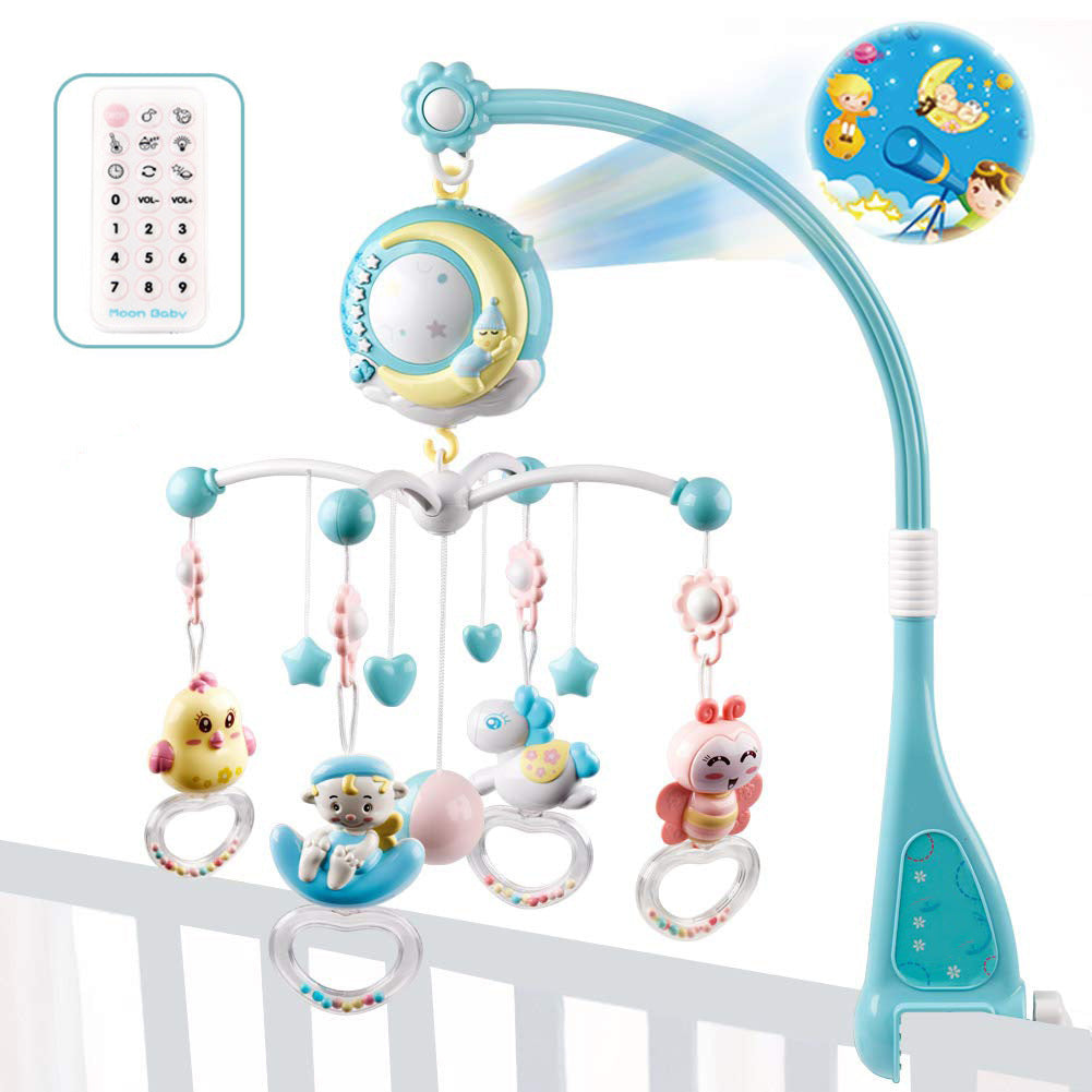 Baby Rattles Crib Mobiles Toy Holder Rotating Mobile Bed Bell Musical Box Projection Newborn Infant Baby Boy Toys - Ectron Online