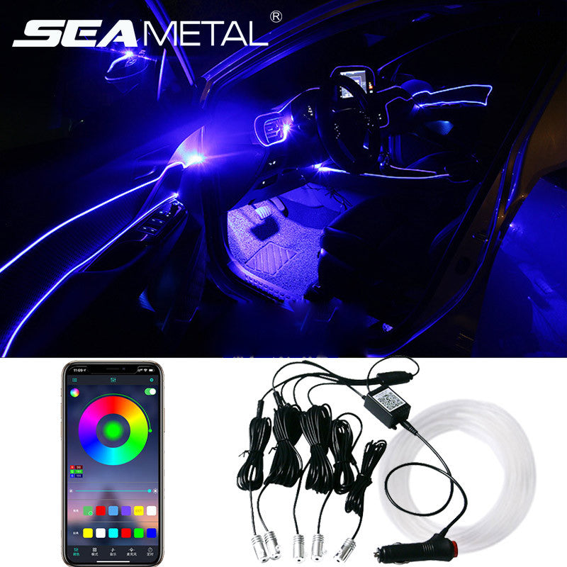 Car Fiber Optic Ambient Light Modified Car Interior Cool Light APP Rhythm Light - Ectron Online