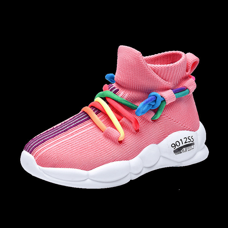 Children's Sports Knitted Breathable Student Casual Shoes