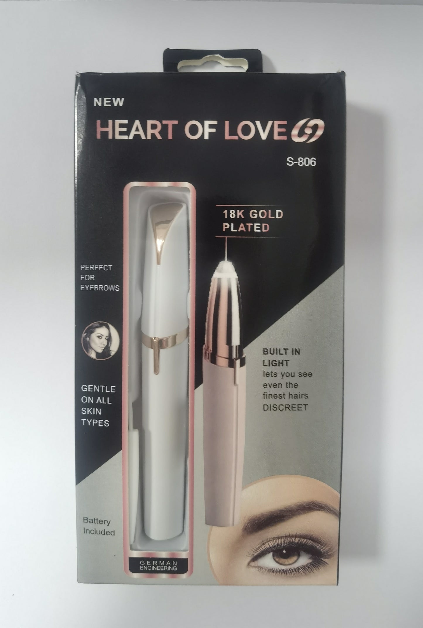 Mini Electric Eyebrow Trimmer Lipstick Brows Pen Hair Remover Painless Razor Epilator with LED Light - Ectron Online