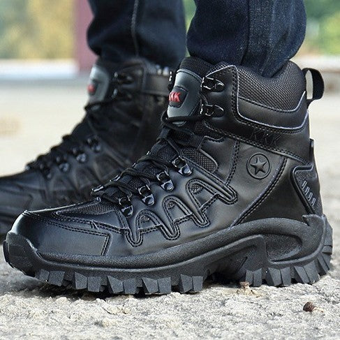 Outdoor Military Combat Boots – High-Top Tactical Footwear