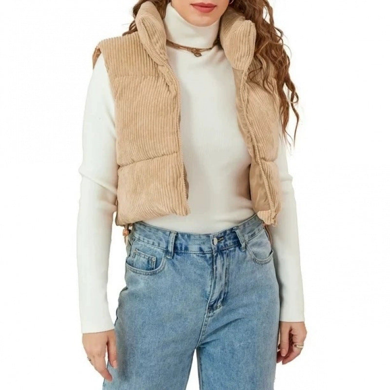 Women's Sleeveless Cotton-Padded Vest