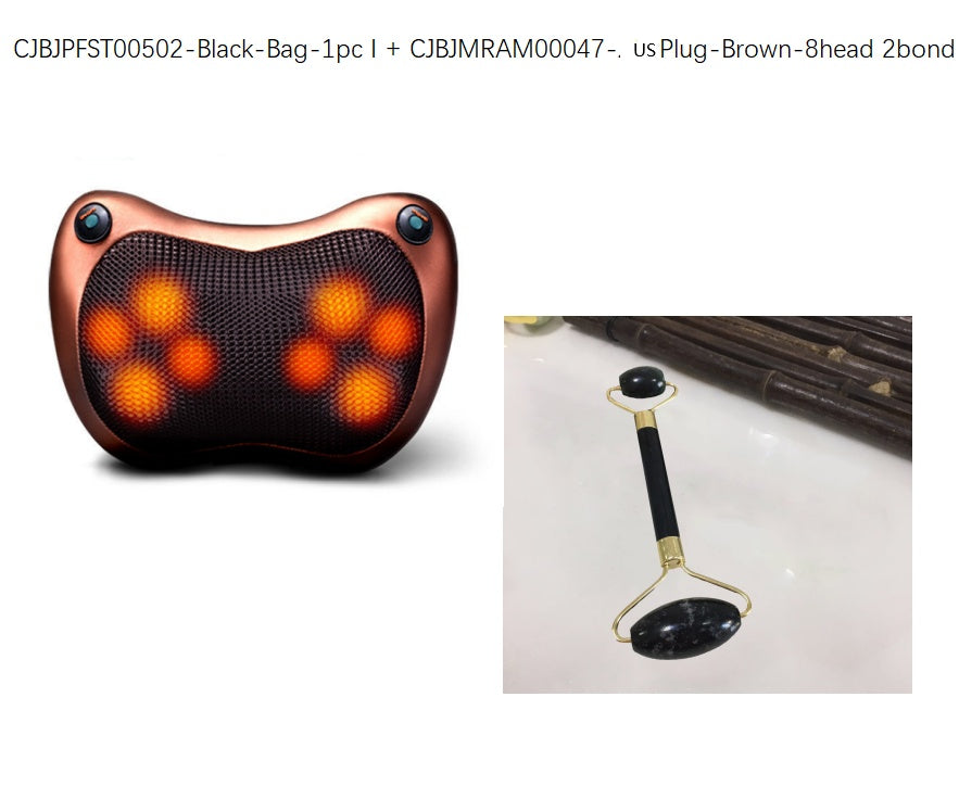 Electric Infrared Heating Kneading Neck Shoulder Back Body Spa Massage Pillow Car Chair Shiatsu Massager Masaj Device - Ectron Online