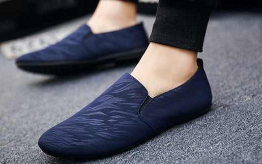 Men’s Casual Tide Dark Pattern Peas One-Pedal Lazy Shoes Casual tide shoes dark pattern peas shoe | Ectron Online