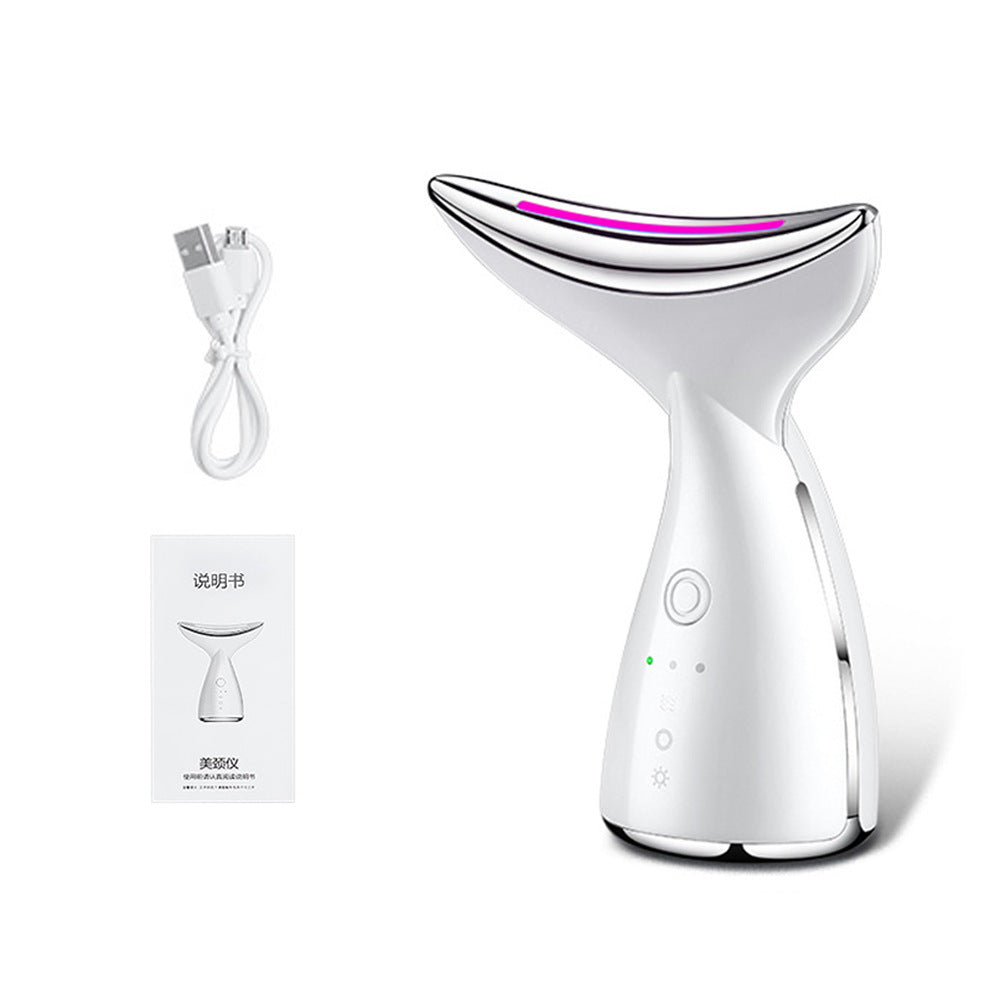 EMS Microcurrent Neck Face Beauty Device With 3 Colors LED Photon Therapy Skin Tighten Reduce Double Chin Face Lifting Devices - Ectron Online