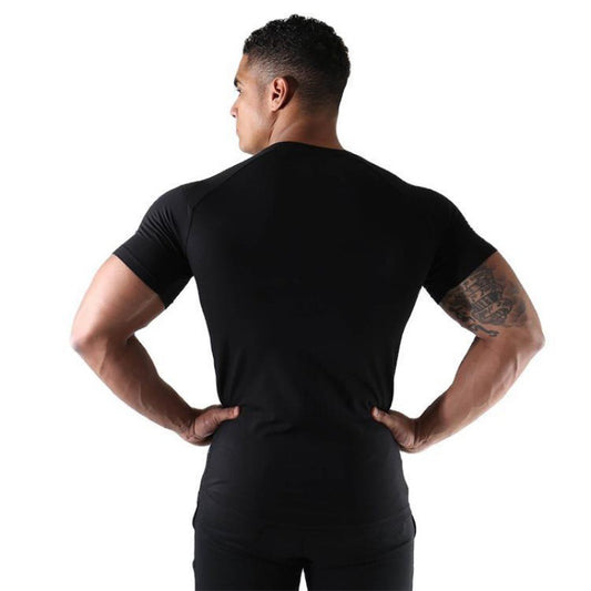 Summer New Men's T-Shirt Sports Fitness Leisure Short Sleeve