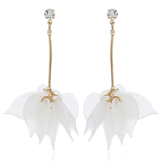 Creative Frosted Multi-Layer Petal Soft Girl Earrings