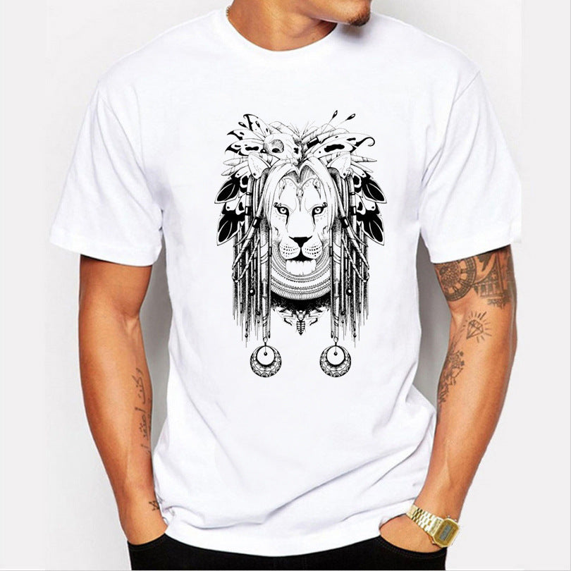 Fashion Men's Loose Printed T-shirt