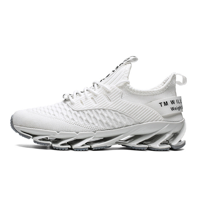 All-match Knife-edge Flying Knitting White Shoes