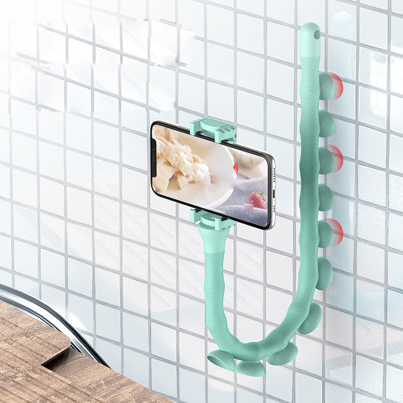 Lazy Bracket Mobile Phone Holder Worm Flexible Phone Suction Cup Stand for Home Wall Desktop Bicycle - Ectron Online