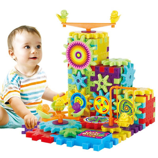 Electric Gears 3D Model Building Kits Plastic Brick Blocks Educational Toys for Kids - Ectron Online