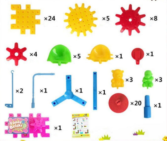 Electric Gears 3D Model Building Kits Plastic Brick Blocks Educational Toys for Kids - Ectron Online