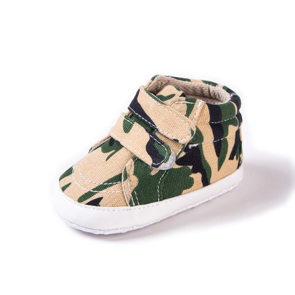 Double Strap Baby Shoes Camouflage Canvas