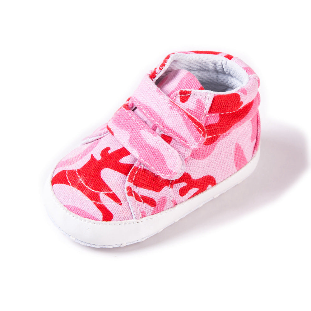 Double Strap Baby Shoes Camouflage Canvas