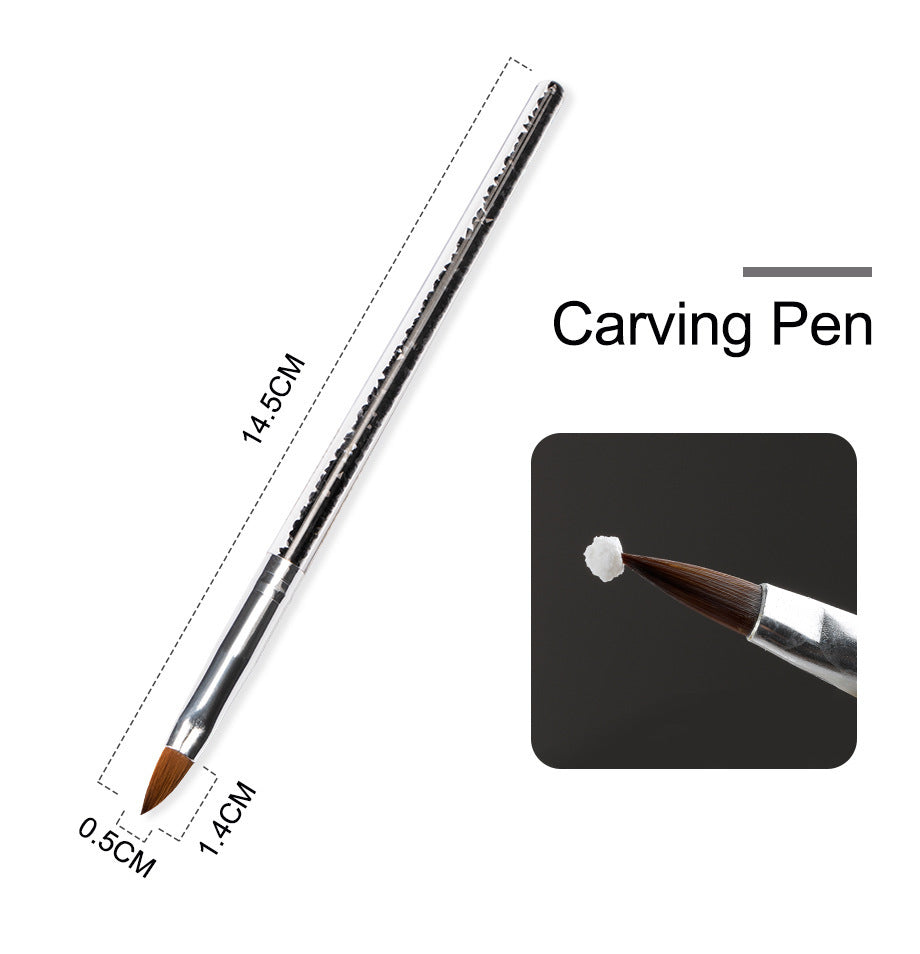 Nail Powder Acrylic System Kit Professional Nail Art Tool Set Contain Glass Cup Acrylic Liquid Extention Carving Manicure - Ectron Online