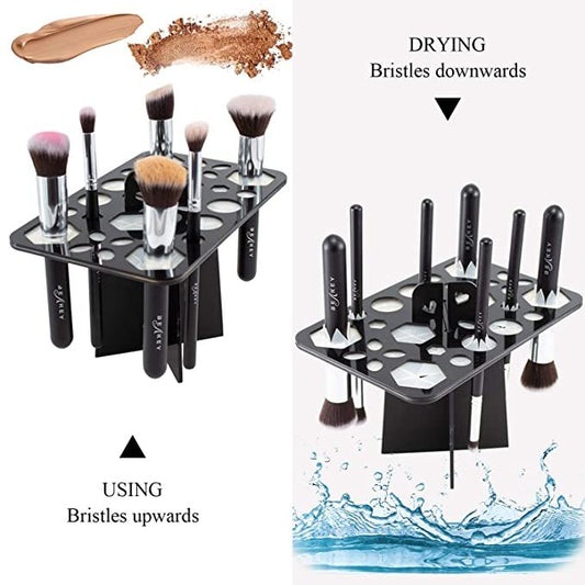 14-Hole Makeup Brush Drying Rack & Stand 14 Hole Make up Brush Set Dry Rack Dryin | Ectron Online