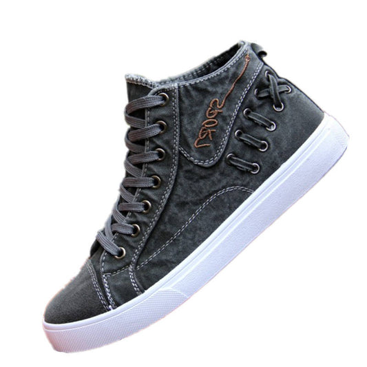 Canvas High-top Trend Cloth Shoes Breathable Deodorant Board Shoes