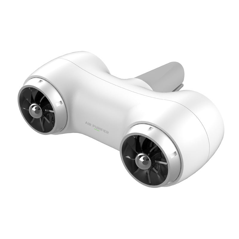 White air blower with dual fans on a white background