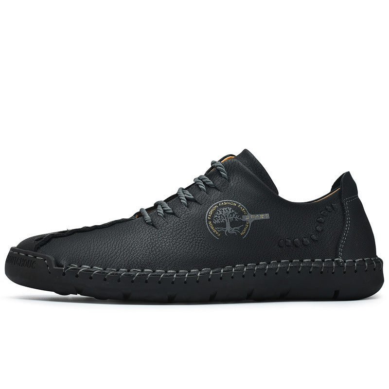 New Lace Up Casual Shoes Men's Plus Size Peas Shoes