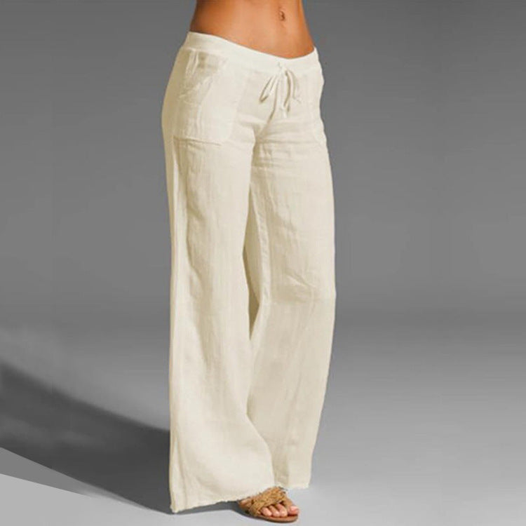Spot Autumn And Winter Cross-Border Wish Women'S Casual Loose Trousers Stretch Waist Flared Yoga Pants Plus Size Women'S Pants