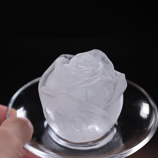 {{ brand }} 3D Large Rose Silicone Ice Mold – Food Grade for Whisky & More - 3D Large Rose Flower Food Grade Silicone