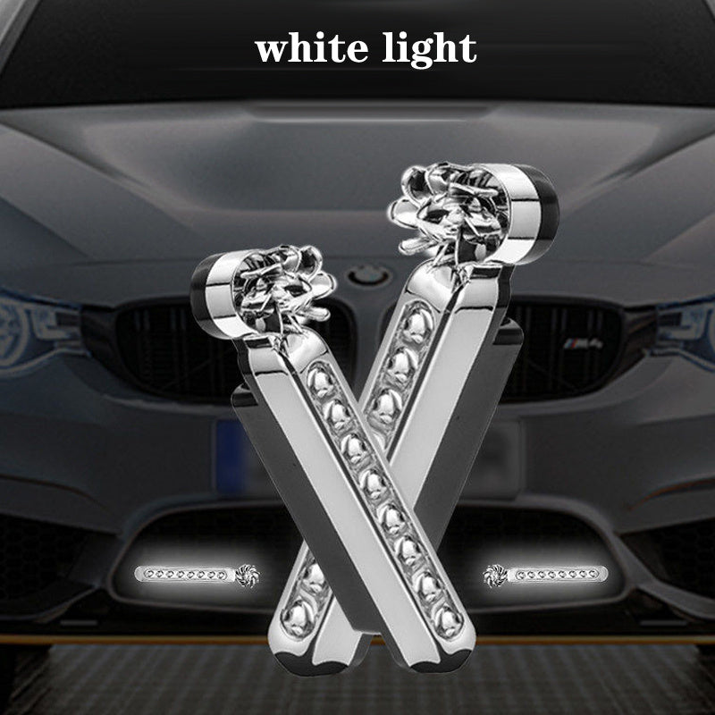 2pc Wind-Powered RGB LED Car DRL & Motorcycle Running Lights