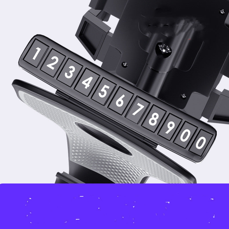 Car phone holder stand parking card with numbered 1–0 display, black